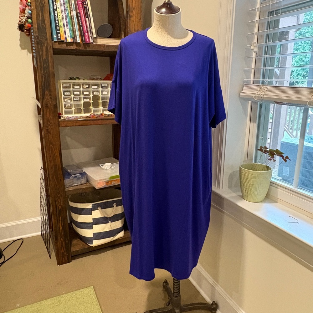 Eileen Fisher Cobalt Blue Midi Dress